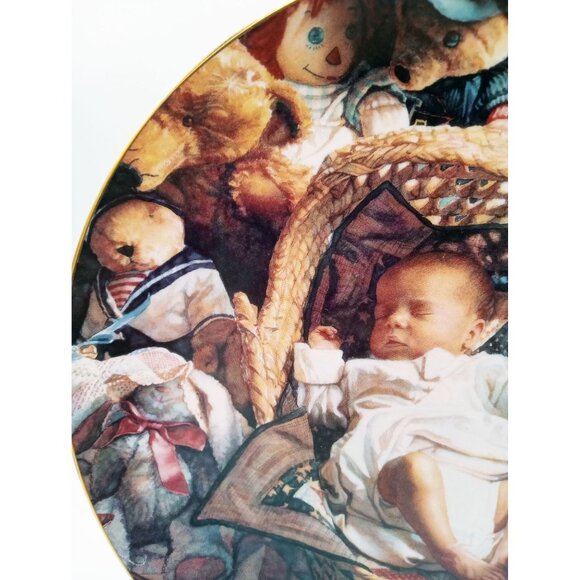 Steve Hanks "The New Arrival" Collector Plate 1994 Hadley House Limited Edition - Picture 7 of 14